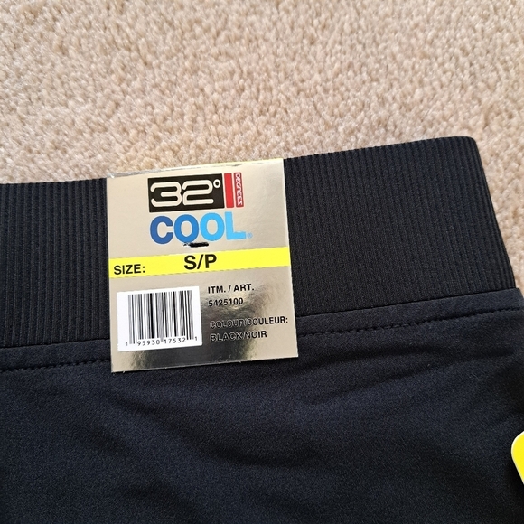 NWT 32° Degrees Active Skort Women's Small Black Stretch Skirt With Shorts - Picture 8 of 10